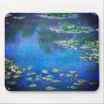 Vintage Water Lilies by Claude Monet Mouse Mat<br><div class="desc">Vintage Water Lilies by Claude Monet Postcard. Beautiful oil on canvas painting of a pond with water lilies in Giverny France.</div>