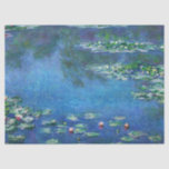 Vintage Water Lilies by Claude Monet Tissue Paper<br><div class="desc">Vintage Water Lilies by Claude Monet Postcard. Beautiful oil on canvas painting of a pond with water lilies in Giverny France.</div>