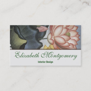 Vintage Water Lillies Professional Business Card