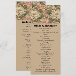 Vintage Water Lotus Botanical Floral Pattern Invitation