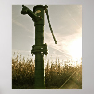 Vintage Water Pump Poster