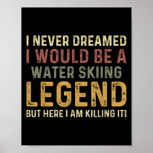 Vintage Water Skiing Legend Water Ski Poster