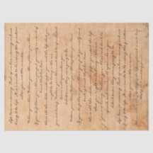 Vintage water stained parchment text script words