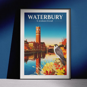 Vintage Waterbury Connecticut Poster
