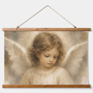 Vintage Watercolor Angel Wall Tapestry