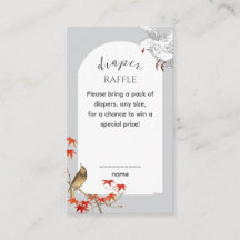 Vintage Watercolor Birdie On The Way Baby Shower