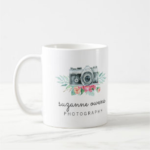 Vintage Watercolor Camera Mug