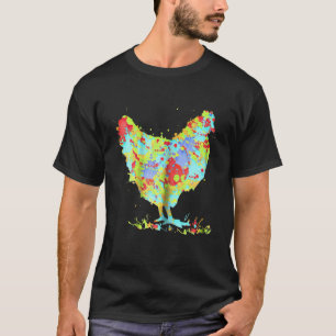 Vintage Watercolor Chicken NoveltyFor Women Men T-Shirt