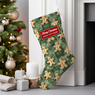 Vintage Watercolor Christmas Stocking Personalised