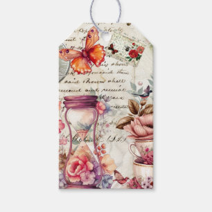 Vintage Watercolor Collage Gift Tags