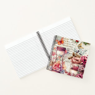 Vintage Watercolor Collage Notebook