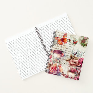 Vintage Watercolor Collage Notebook