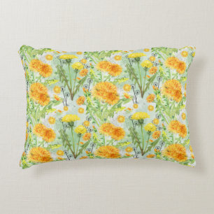 Vintage Watercolor Dandelion Pattern Decorative Cushion