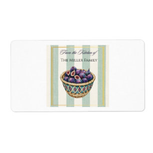 Vintage Watercolor Fig Harvest Kitchen Labels