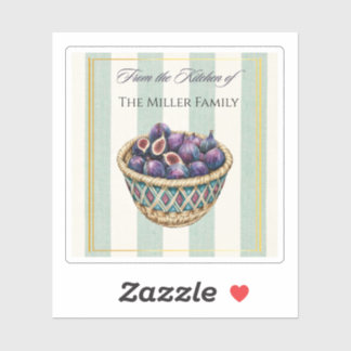 Vintage Watercolor Fig Harvest Kitchen Labels