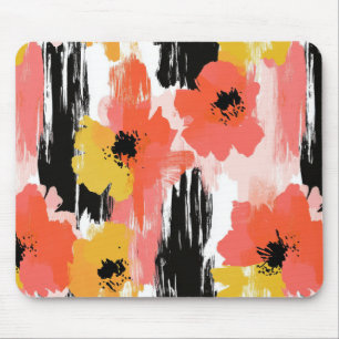 Vintage Watercolor Floral Abstract Pattern (12) Mouse Mat