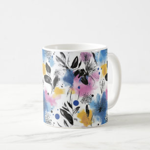 Vintage Watercolor Floral Abstract Pattern (13) Coffee Mug