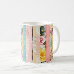 Vintage Watercolor Floral Abstract Pattern (17) Coffee Mug
