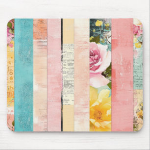 Vintage Watercolor Floral Abstract Pattern (17) Mouse Mat