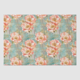 Vintage Watercolor Floral Abstract Pattern (18) Tissue Paper