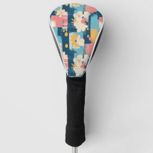 Vintage Watercolor Floral Abstract Pattern (5) Golf Head Cover