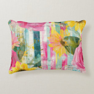 Vintage Watercolor Floral Abstract Pattern (7) Decorative Cushion