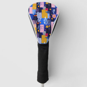 Vintage Watercolor Floral Abstract Pattern (8) Golf Head Cover