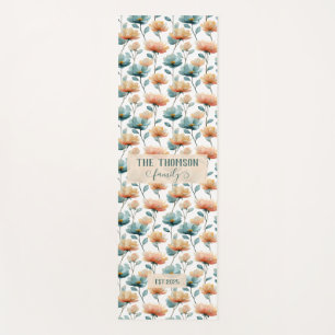 Vintage Watercolor Floral Family Heritage Yoga Mat