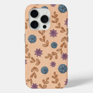 Vintage Watercolor Floral Pattern iPhone 15 Pro Case
