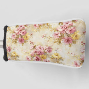 Vintage Watercolor Floral Pattern Golf Head Cover