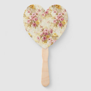 Vintage Watercolor Floral Pattern Hand Fan
