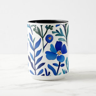Vintage Watercolor Floral Pattern Mug