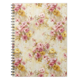 Vintage Watercolor Floral Pattern Notebook