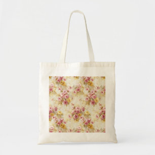Vintage Watercolor Floral Pattern Tote Bag