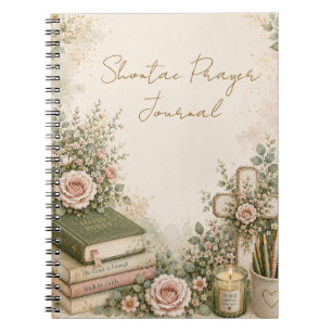 Vintage Watercolor Floral Personalised Prayer Notebook