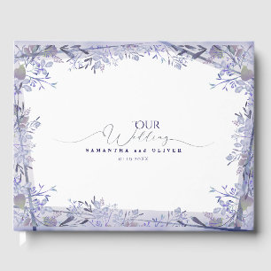 Vintage Watercolor Floral Wedding Guest Book