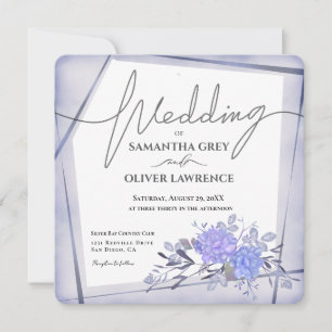Vintage Watercolor Floral Wedding Invitation