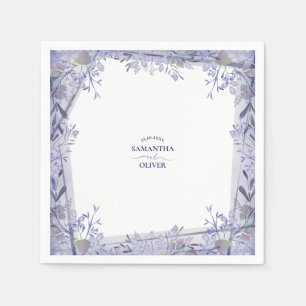 Vintage Watercolor Floral Wedding Napkin