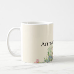 Vintage watercolor flowers  coffee mug
