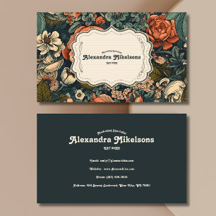 Vintage Watercolor Flowers Professional  Business Card