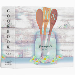 Vintage Watercolor Flowers Recipe Binder