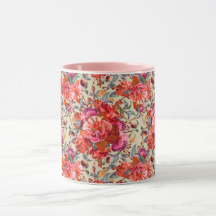 Vintage Watercolor Fuchsia Blooms Mug