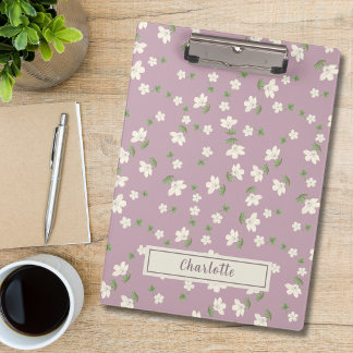 Vintage Watercolor Geranium Small Floral Pattern Clipboard