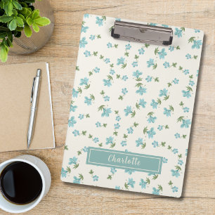 Vintage Watercolor Geranium Small Floral Pattern Clipboard