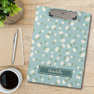 Vintage Watercolor Geranium Small Floral Pattern Clipboard