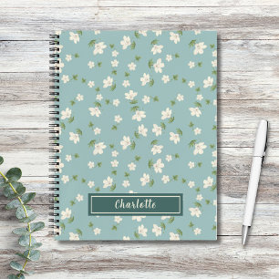 Vintage Watercolor Geranium Small Floral Pattern Notebook