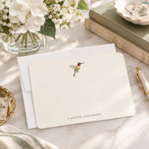 Vintage Watercolor Humming Bird Personalised