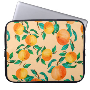 Vintage watercolor illustration background mix col laptop sleeve