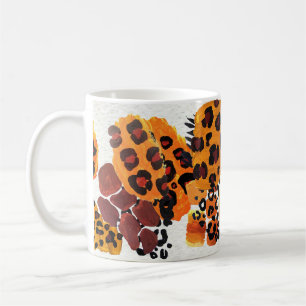 Vintage Watercolor Leaves Illustration. Coffee Mug