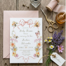 Vintage Watercolor Mummy to Bee Baby Shower 